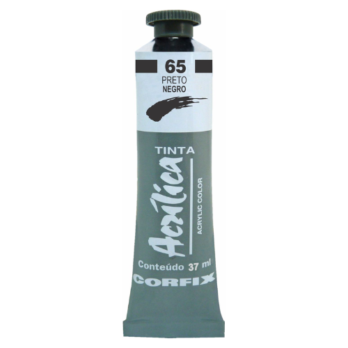 ACRILICA CORFIX 37ML 65 PRETO MARFIM