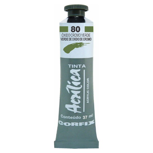 ACRILICA CORFIX 37ML 80 OXIDO CROMO VERDE