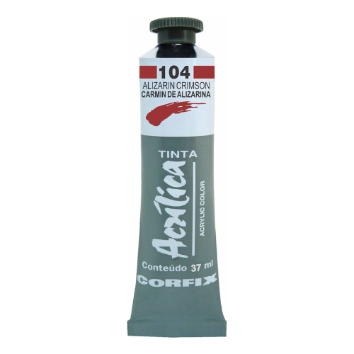 ACRILICA CORFIX 37ML 104 ALIZARIN CRIMSON