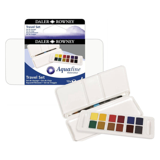 ESTOJO AQUARELA DALER ROWNEY AQUAFINE 12 HALF PAN