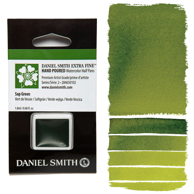 AQUARELA DANIEL SMITH HALF PAN SAP GREEN 102