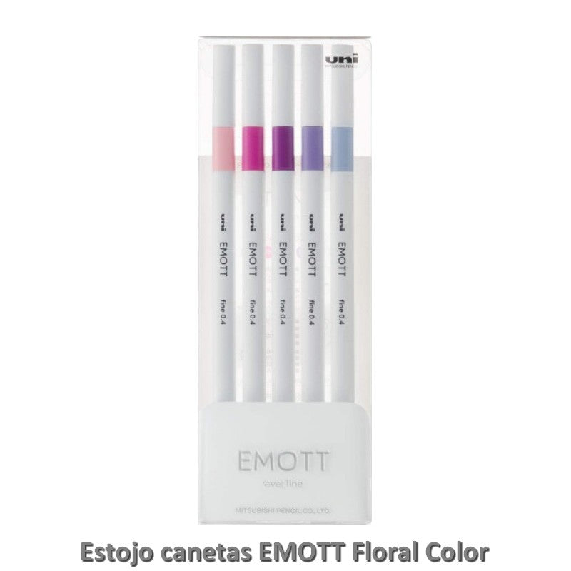 CANETA UNI-BALL EMOTT FINE 0,4MM 05 FLORAL COLOR Nº 07