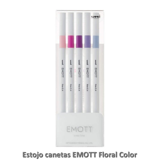 CANETA UNI-BALL EMOTT FINE 0,4MM 05 FLORAL COLOR Nº 07