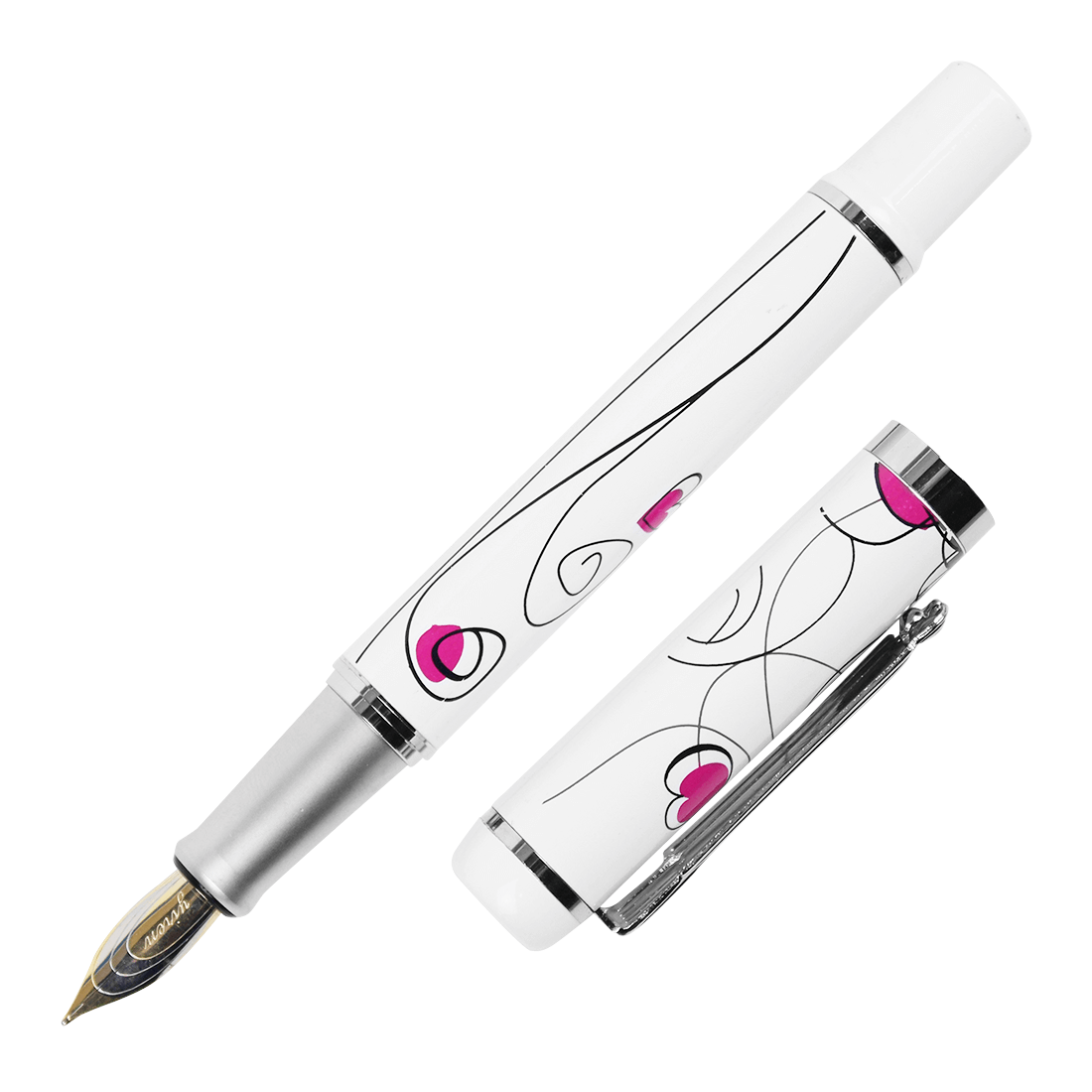 CANETA TINTEIRO YIREN 828 F WHITE