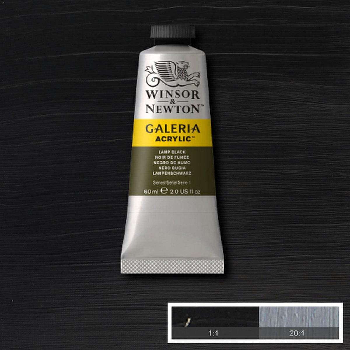 ACRILICA WINSOR NEWTON GALERIA 60ml 337 LAMP BLACK 2120337
