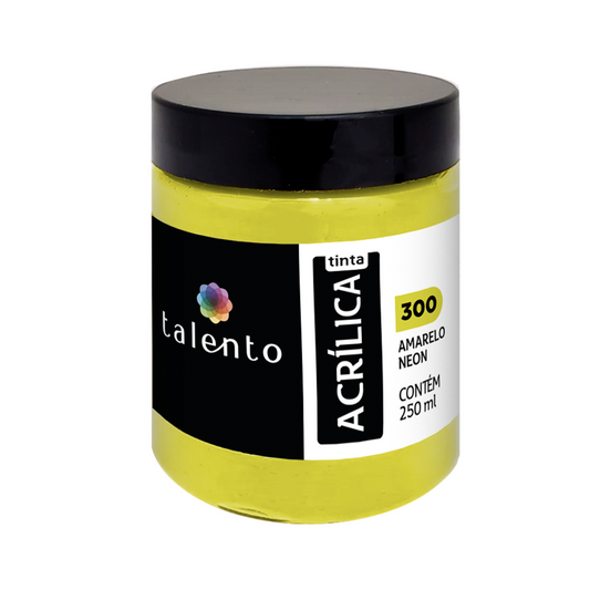 ACRILICA TALENTO 250ML 300 AMARELO NEON