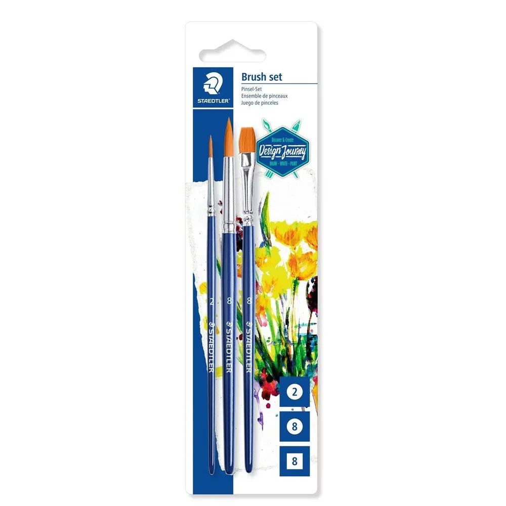 ESTOJO PINCEIS STAEDTLER BRUSH SET C/ 03 UNIDADES
