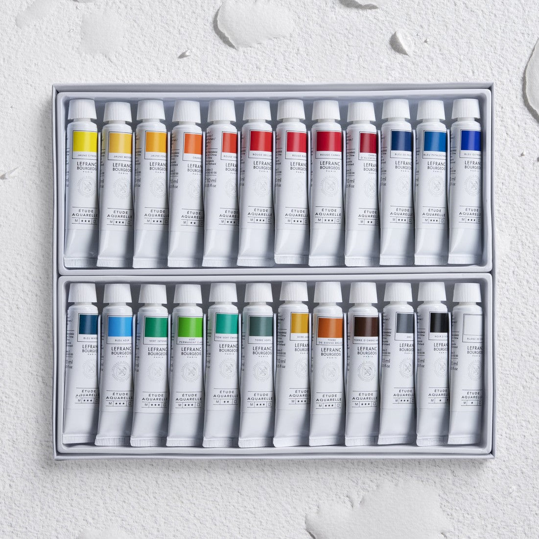 ESTOJO AQUARELA LEFRANC 24 TUBOS 10ML 301449