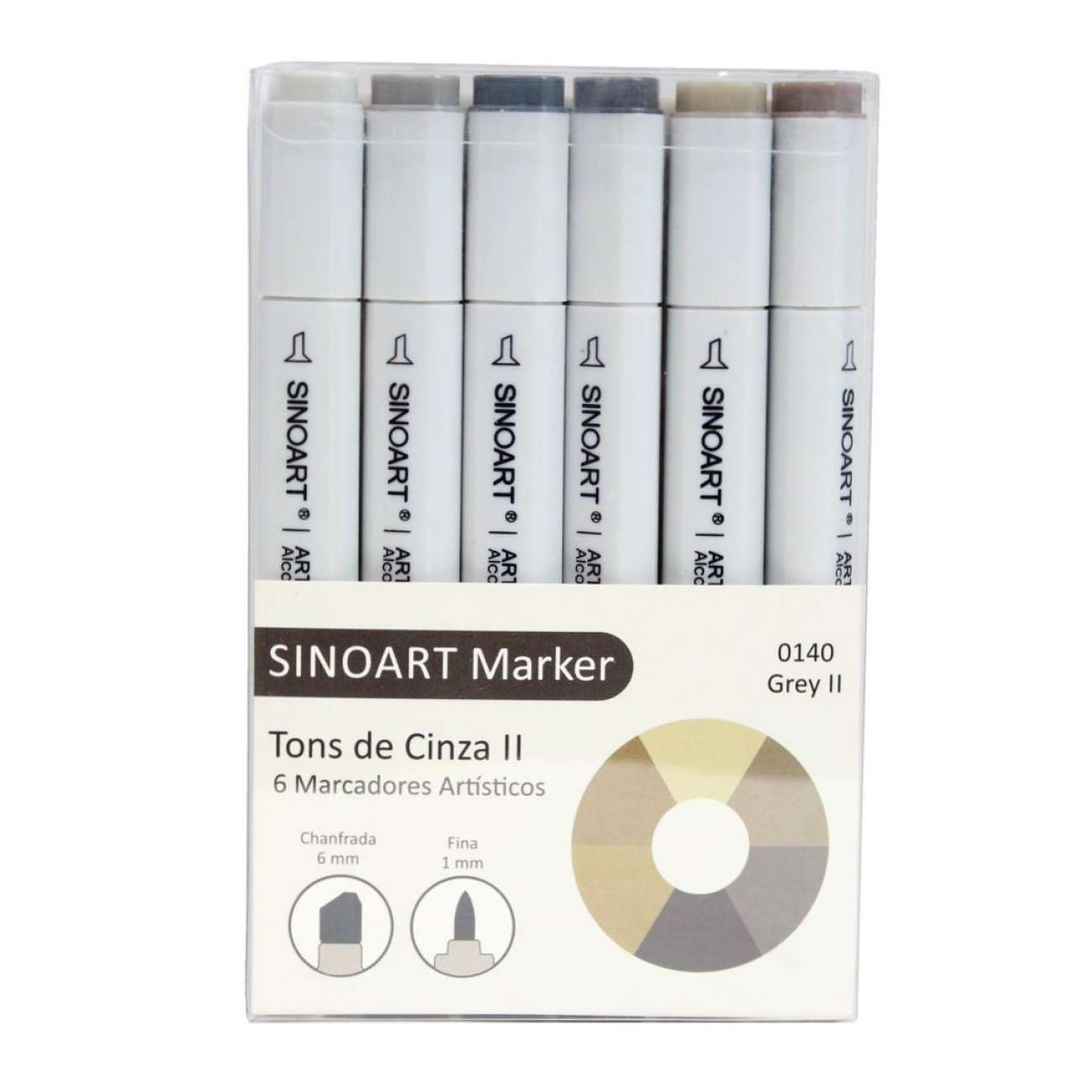 MARCADOR SINOART 06 TONS DE CINZA II SFB0140 (G)