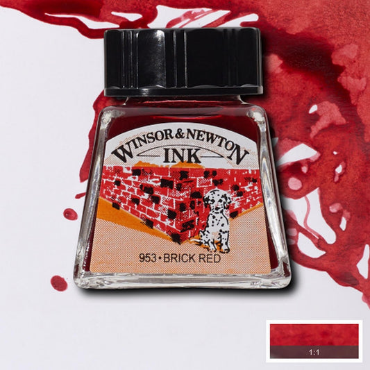 DRAWING INKS WINSOR NEWTON 14ML 040 BRICK RED 1005040