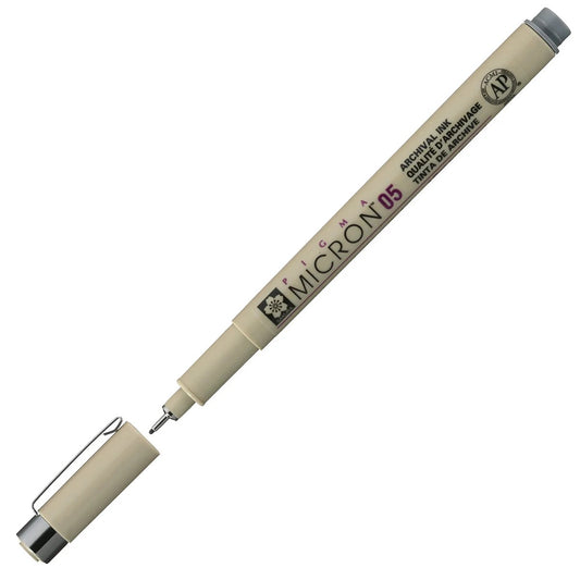 CANETA SAKURA PIGMA MICRON 0,5mm CINZA COOL