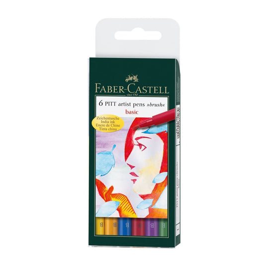 CANETA FABER CASTELL PITT 06 CORES PASTEIS
