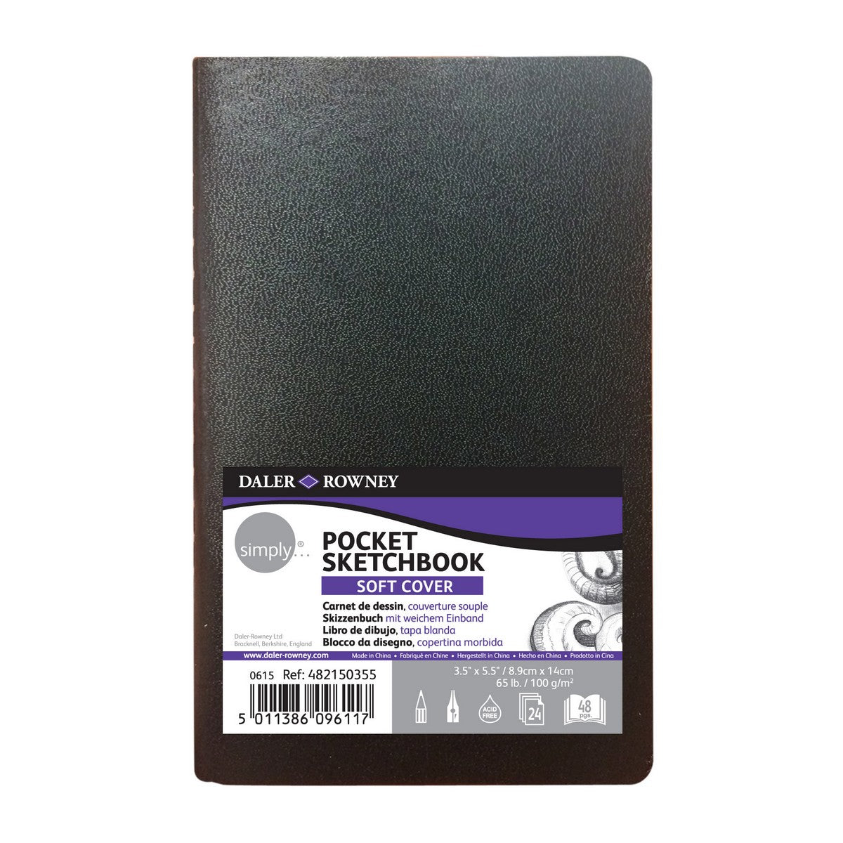 SKETCHBOOK DALER ROWNEY SIMPLY POCKET 100G 8,9X14 24F C.FLEX