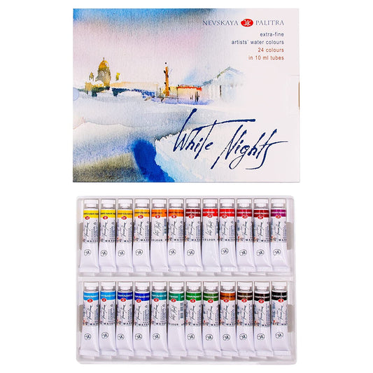 ESTOJO AQUARELA WHITE NIGHTS 24 TUBOS 10ML 19411228