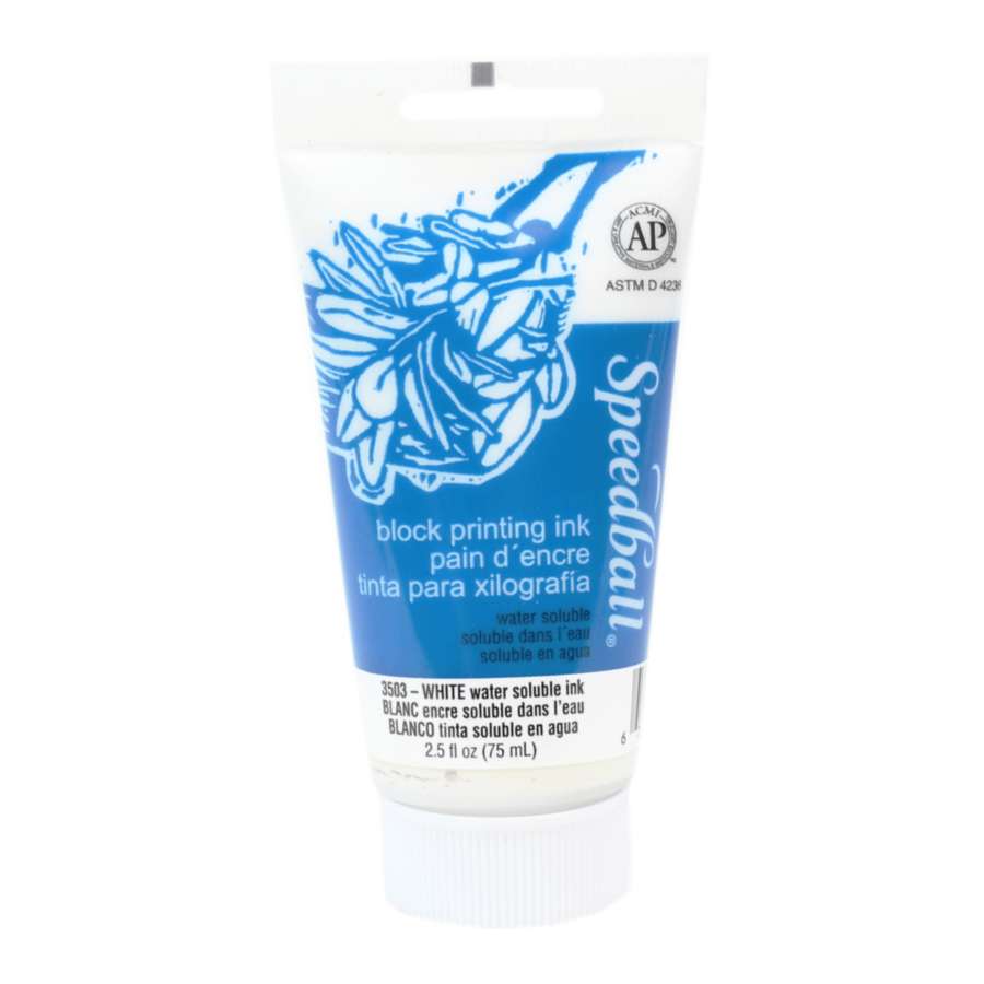 TINTA XILO/LINO WATER-BASED SPEEDBALL 075ML 3503 BRANCA