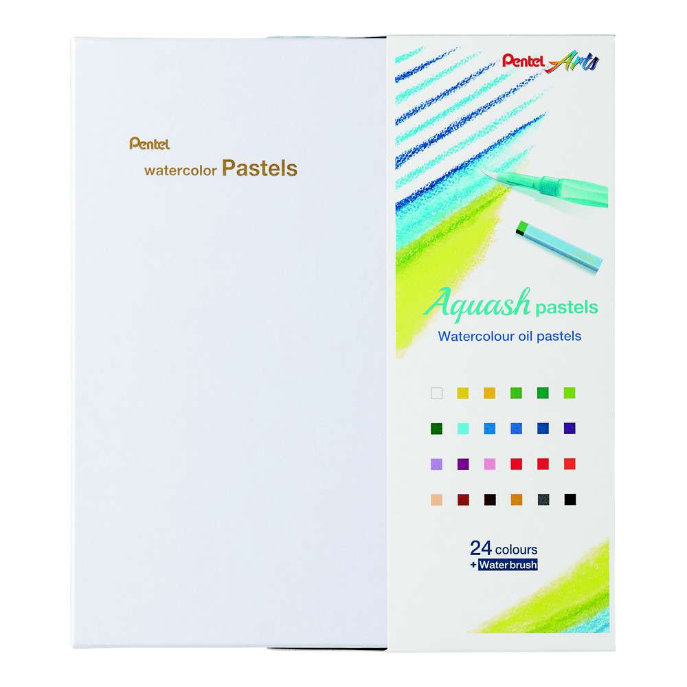 GIZ PASTEL OLEOSO AQUARELAVEL PENTEL 24 CORES