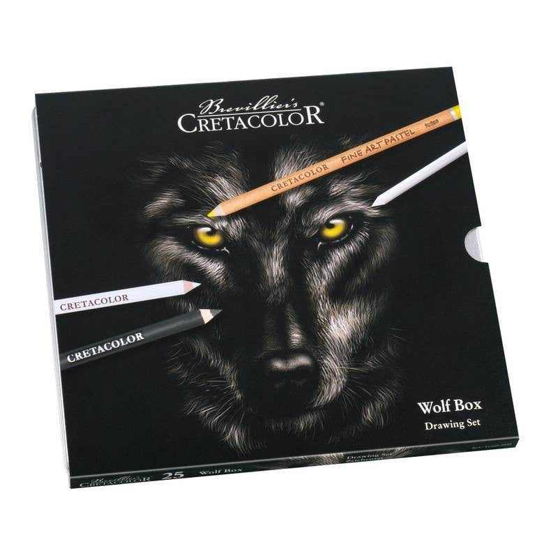 ESTOJO LAPIS ESBOÇO CRETACOLOR WOLF BOX 25 PECAS