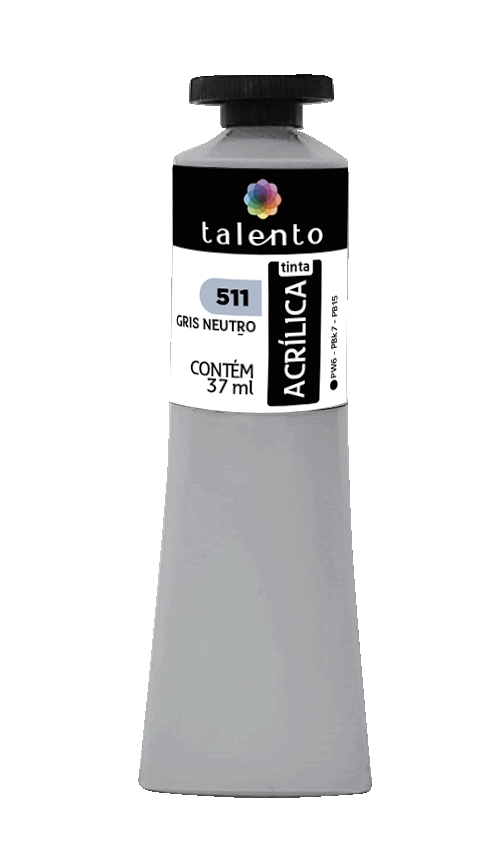 ACRILICA TALENTO 037ML 511 GRIS NEUTRO