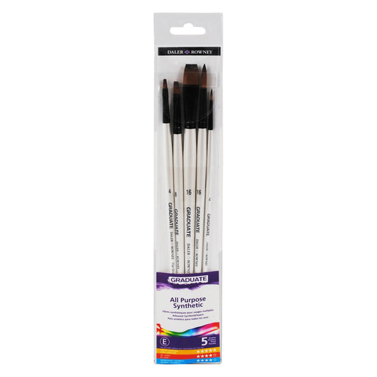 ESTOJO PINCEIS DALER ROWNEY GRADUATE SINTETICOS C/ 05 CABO LONGO