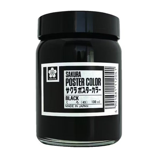 GOUACHE SAKURA POSTER COLOR 130ML 049 PRETO
