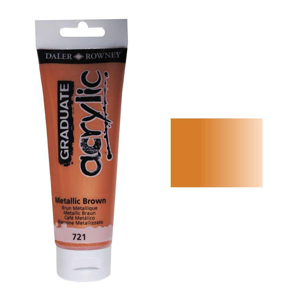 ACRILICA DALER ROWNEY GRADUATE 120ML 721 METALLIC BROWN