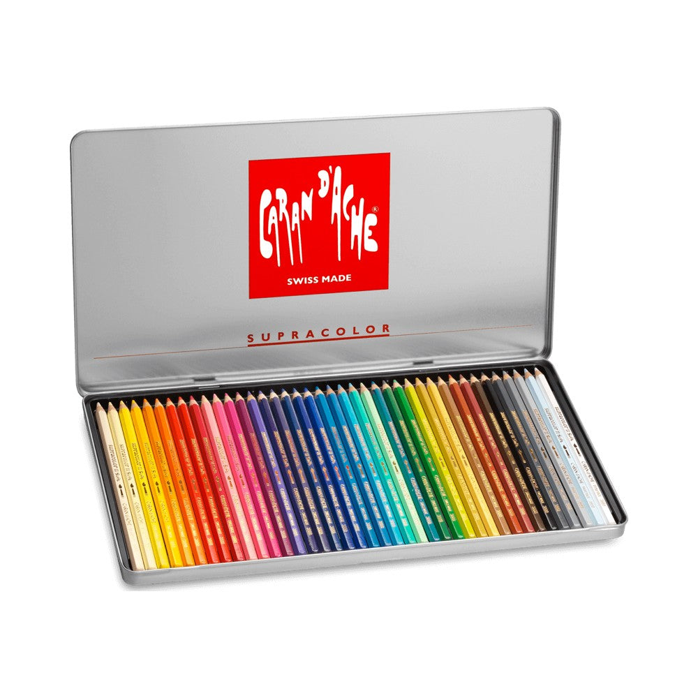 ESTOJO LAPIS AQUARELAVEL CARAN D´ACHE SUPRACOLOR 040 CORES