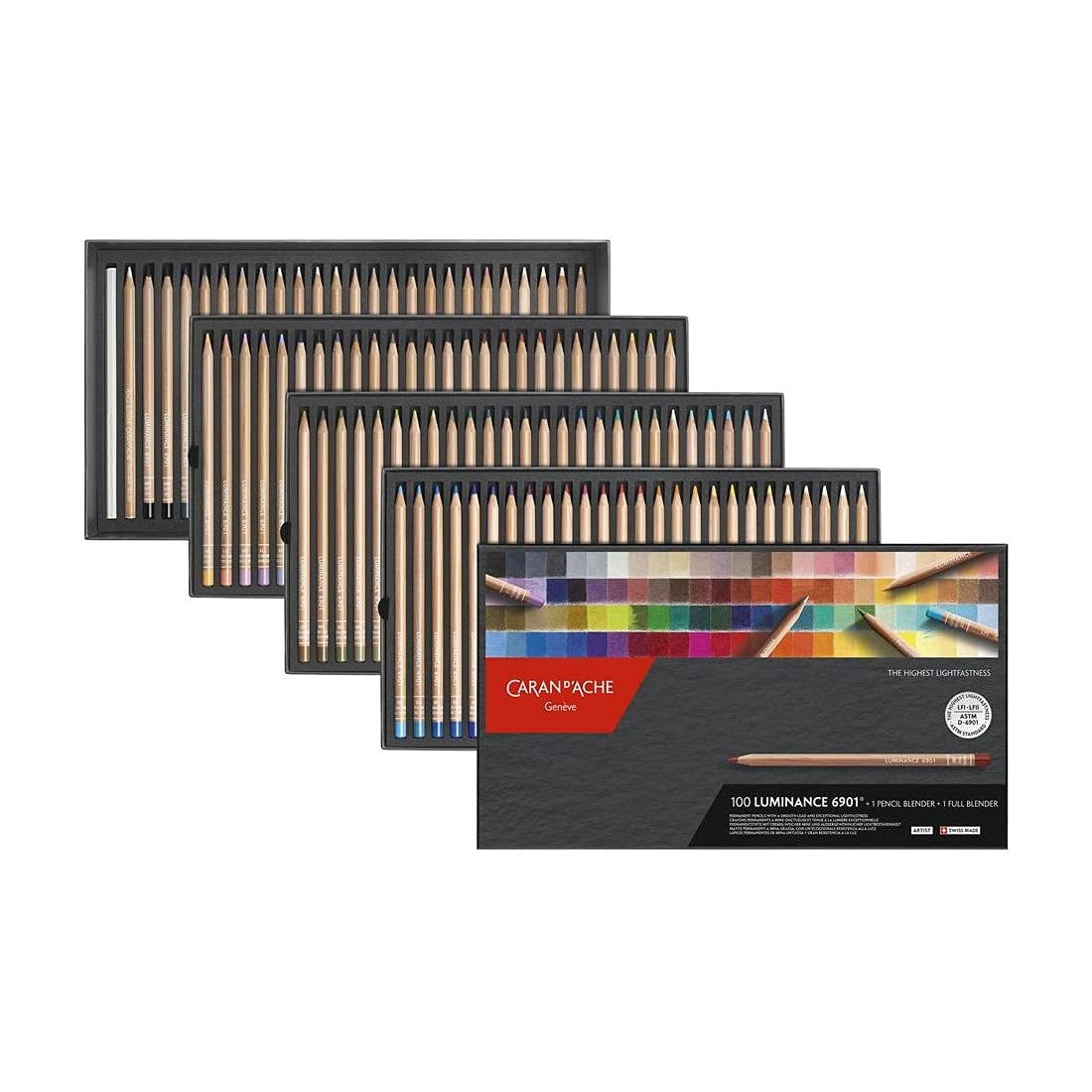 ESTOJO LAPIS COR CARAN D´ACHE LUMINANCE C/100 CORES 6901800