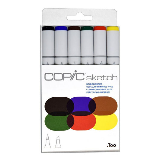 ESTOJO COPIC SKETCH C/ 06 BOLD PRIMARIES