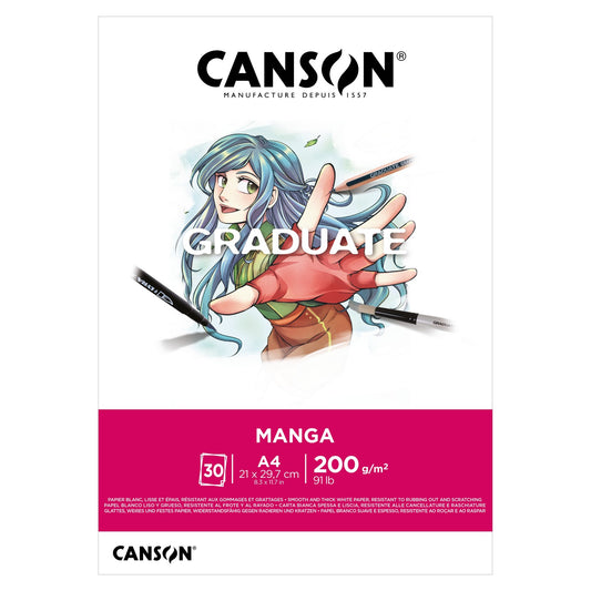 BLOCO CANSON GRADUATE MANGA A4 200G/M2 30F