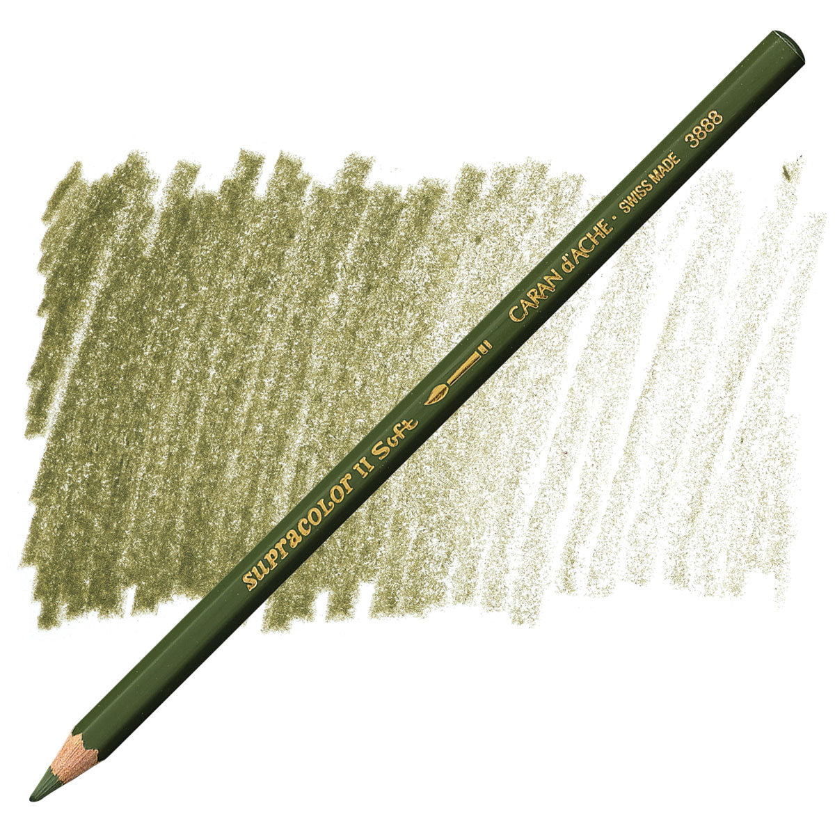 LAPIS AQUARELAVEL CARAN D´ACHE SUPRACOLOR 019 OLIVE BLACK 3888019