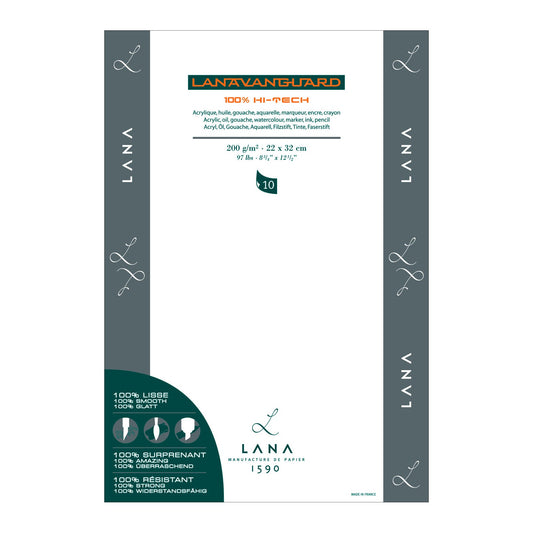 BLOCO LANA LANAVANGUARD HI-TECH 200g/m2 22X32 10 FOLHAS