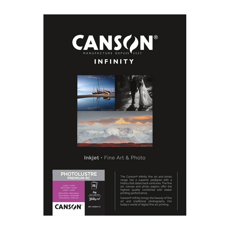 CANSON INFINITY PHOTO LUSTRE PREMIUM RC 310 GSM A4 25FLS