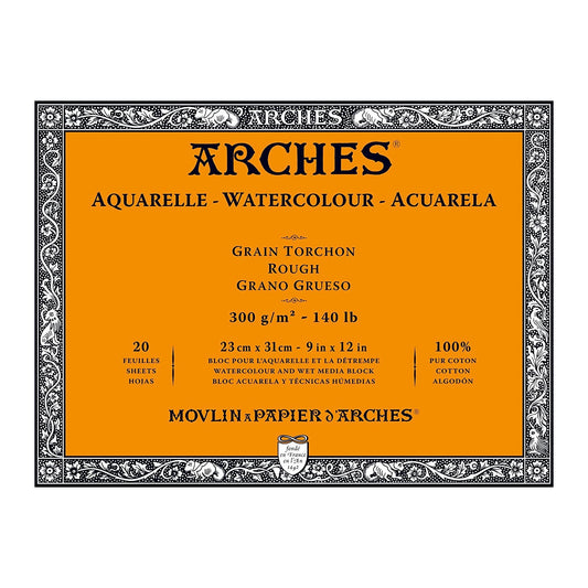 BLOCO ARCHES TORCHON 300g/m2 23X31 20 FOLHAS