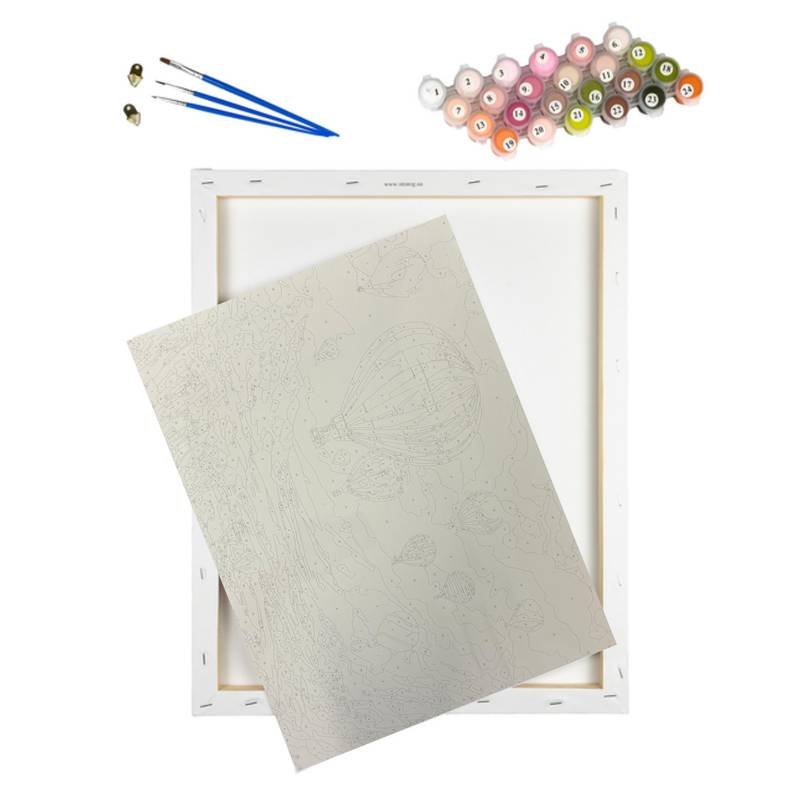 KIT DE PINTURA POR NUMEROS BALOES MAGICOS 40X50