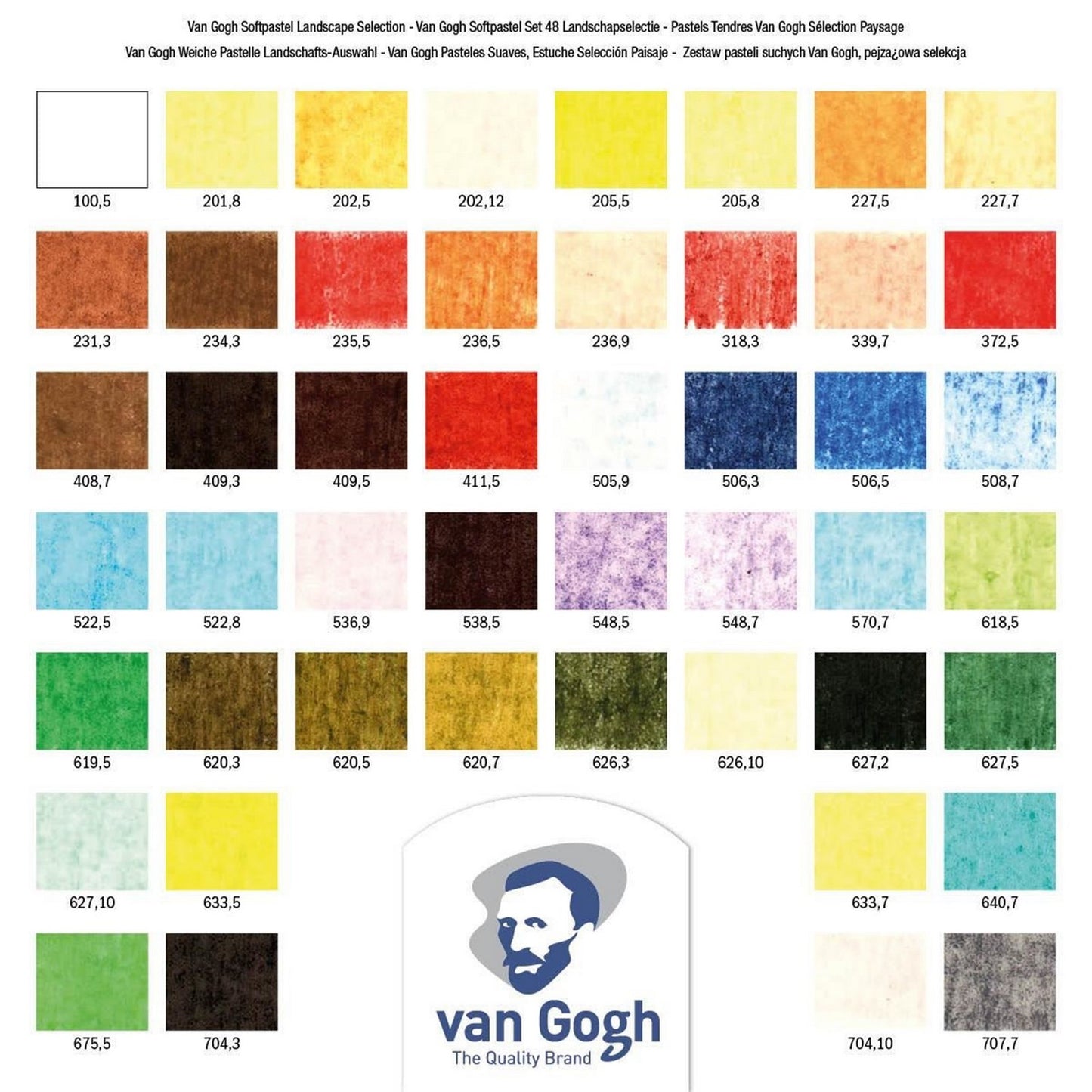 PASTEL SECO SOFT TALENS VAN GOGH ESTOJO 48 CORES LANDSCAPE