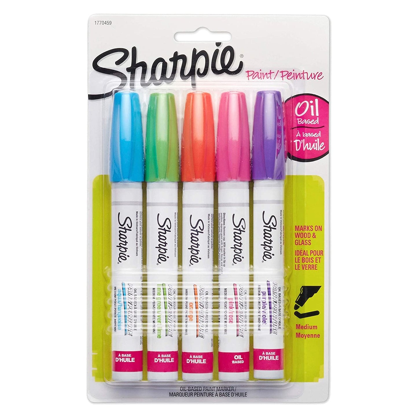 CANETA SHARPIE PAINT OIL BASED 05 CORES FASHION