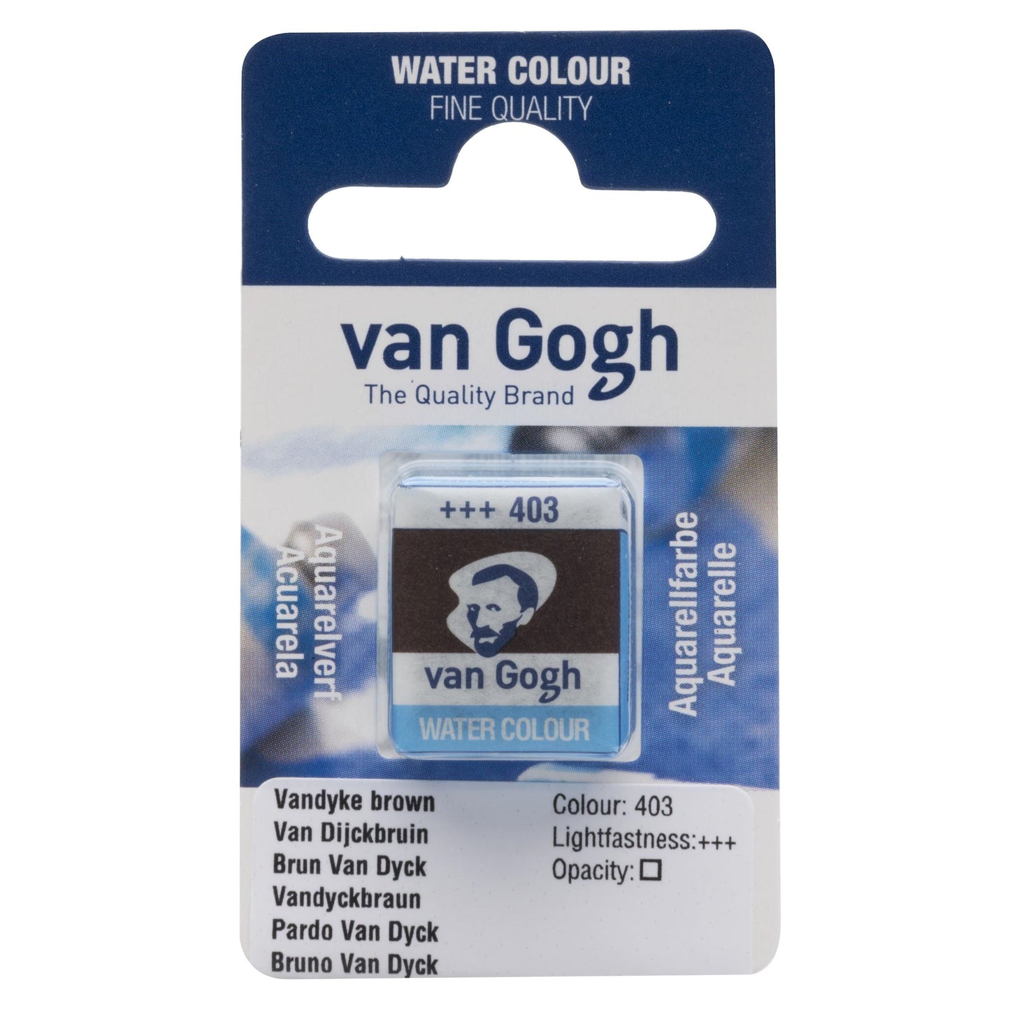 AQUARELA TALENS VAN GOGH HALF PAN 403 VANDYKE BROWN