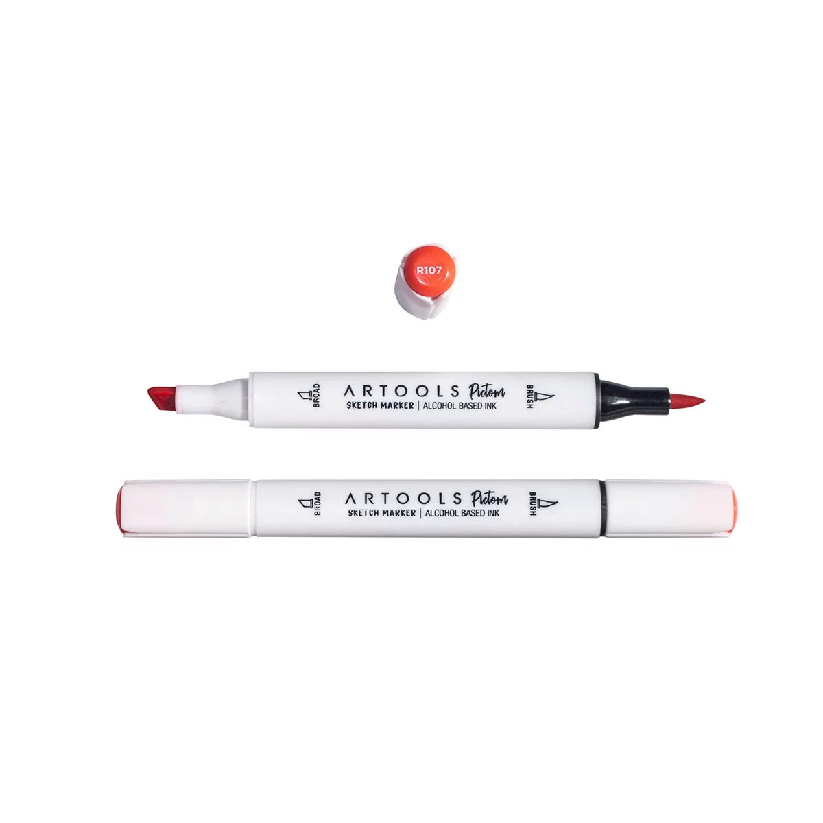 MARCADOR ARTOOLS PICTOM PONTA DUPLA VERMILLION (R107)