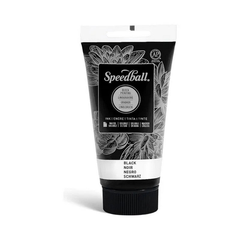 TINTA XILO/LINO WATER-BASED SPEEDBALL 37ML 3400 PRETA