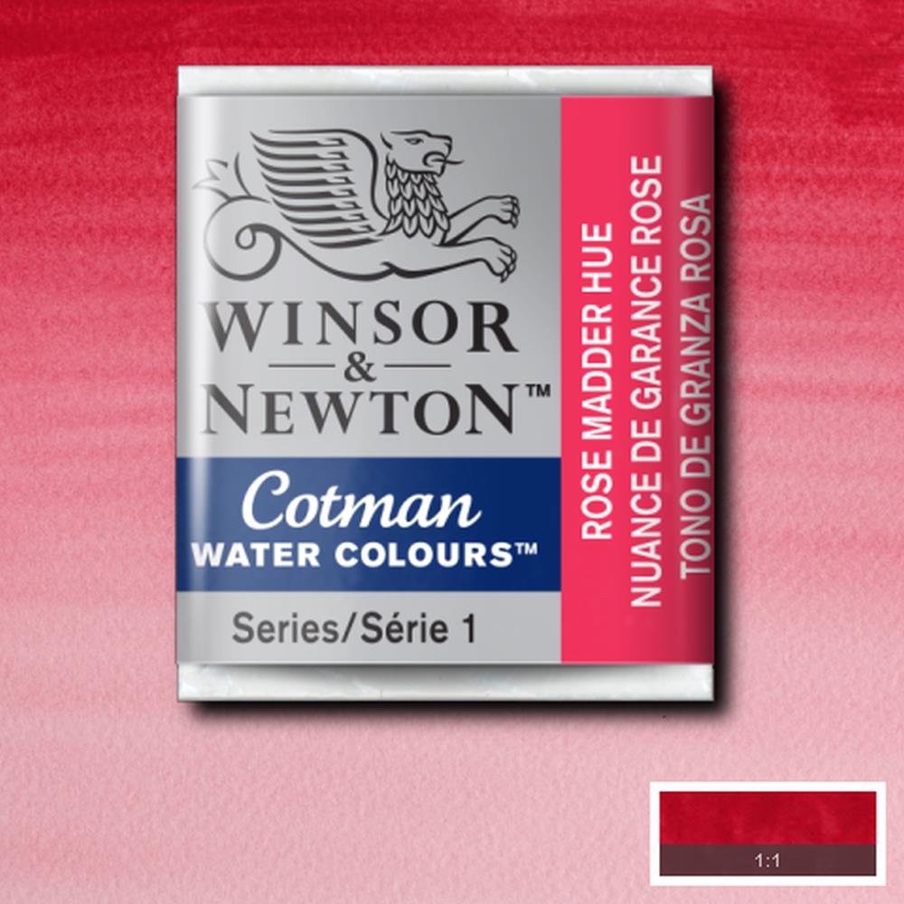 AQUARELA WINSOR NEWTON COTMAN HALF PAN 580 ROSE MADDER