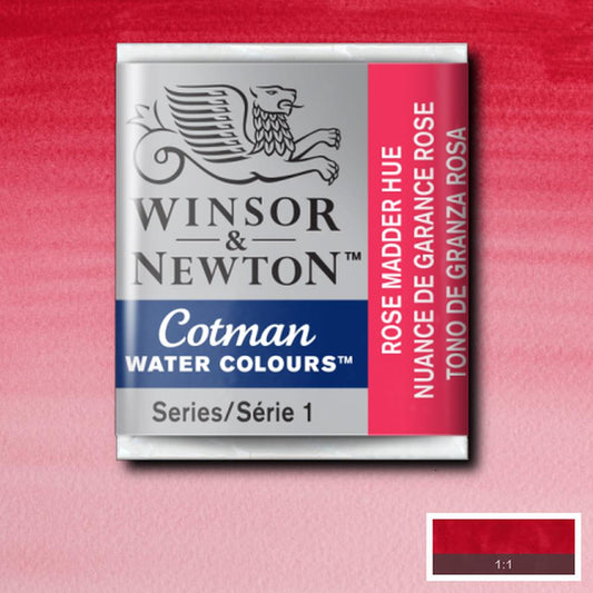 AQUARELA WINSOR NEWTON COTMAN HALF PAN 580 ROSE MADDER