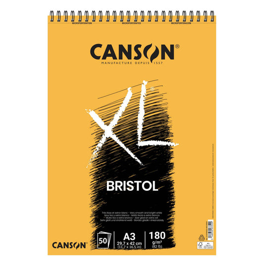 BLOCO CANSON XL BRISTOL A3 180g/m2 50 FOLHAS ESPIRAL