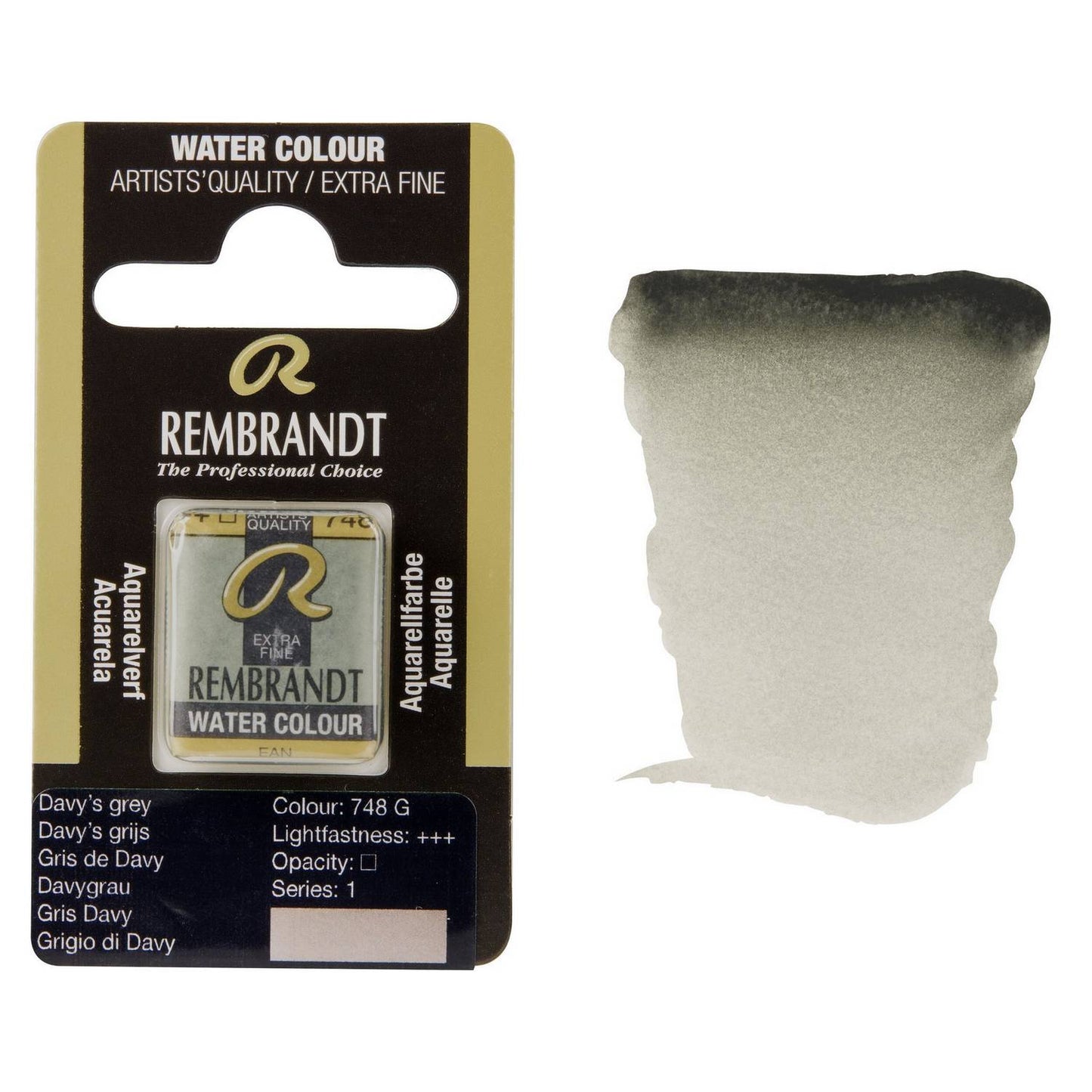 AQUARELA TALENS REMBRANDT HALF PAN 748 DAVYS GREY S1