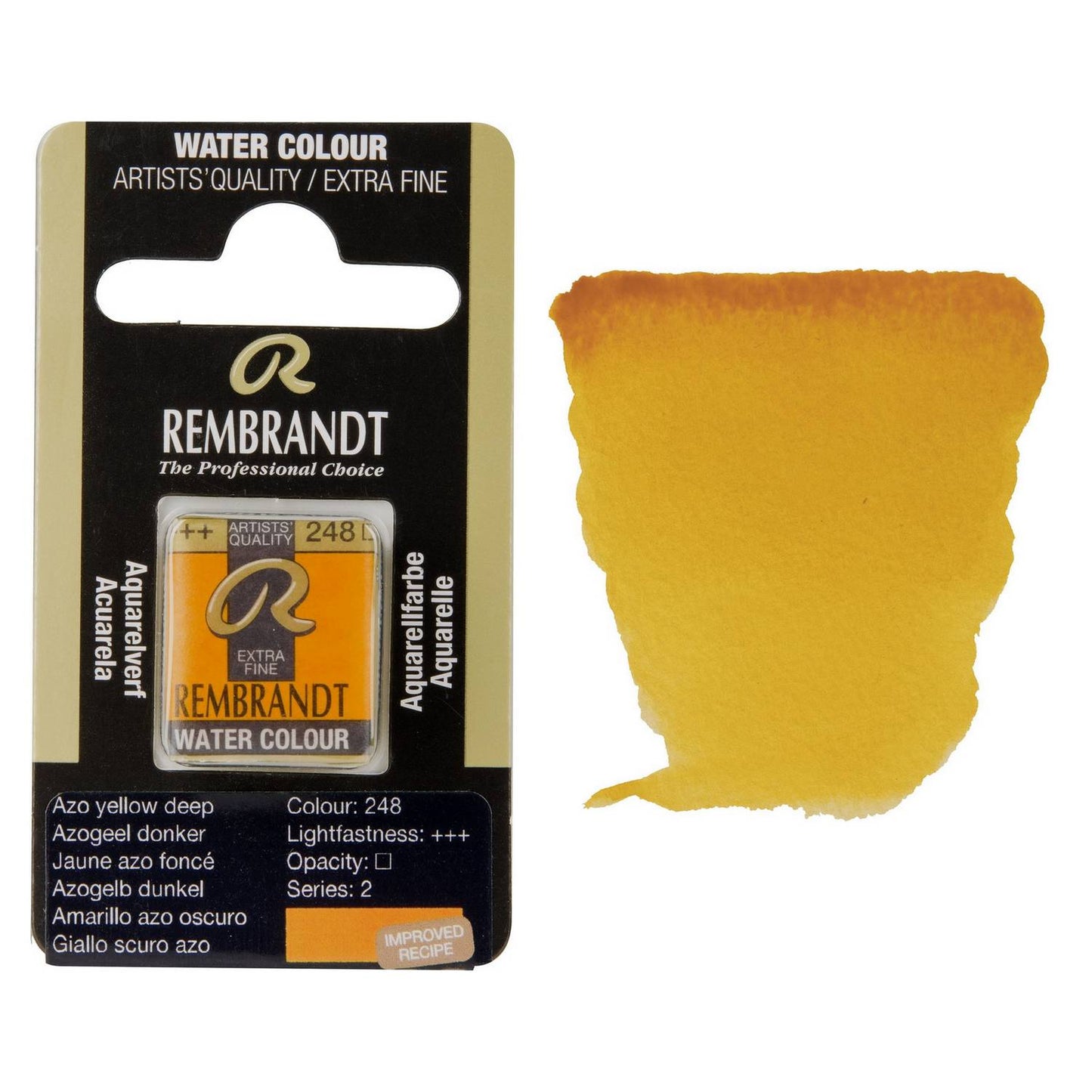 AQUARELA TALENS REMBRANDT HALF PAN 248 AZO YELLOW DEEP S2