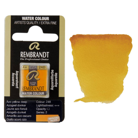 AQUARELA TALENS REMBRANDT HALF PAN 248 AZO YELLOW DEEP S2