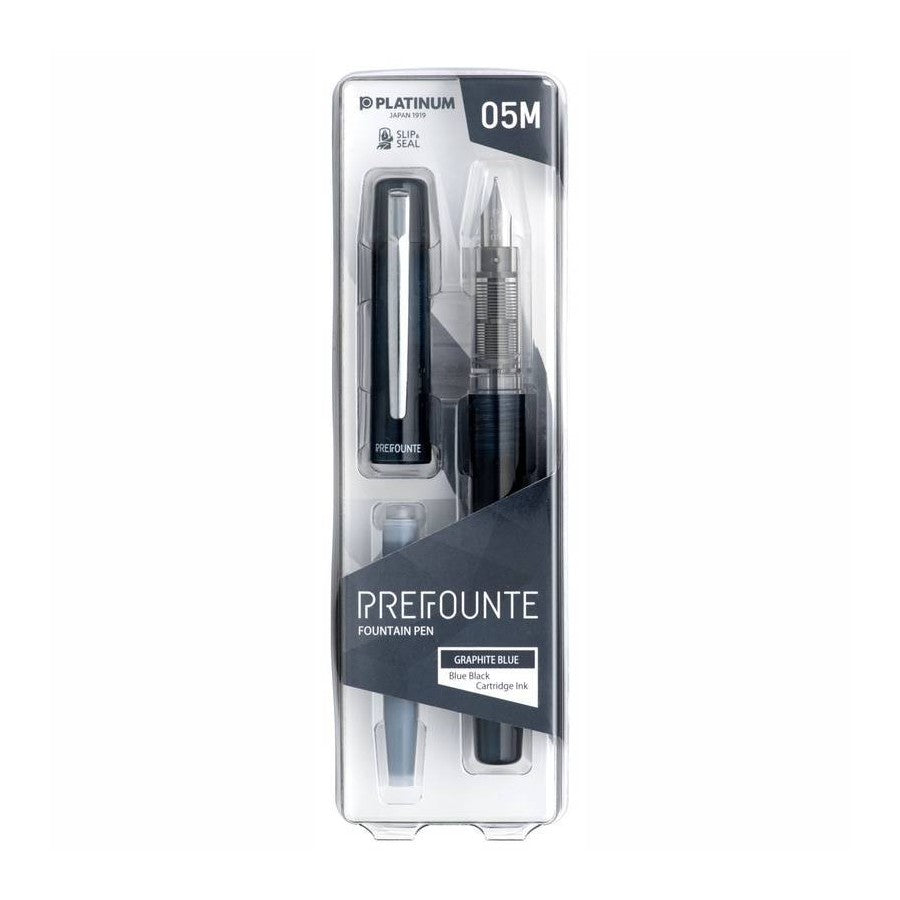 CANETA TINTEIRO PREFOUNTE PLATINUM 0.5 GRAPHITE BLUE 55M