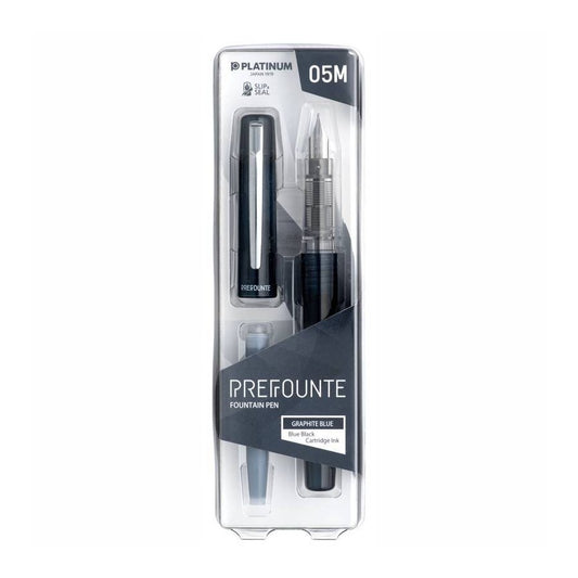 CANETA TINTEIRO PREFOUNTE PLATINUM 0.5 GRAPHITE BLUE 55M