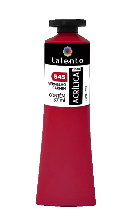 ACRILICA TALENTO 037ML 545 VERMELHO CARMIM