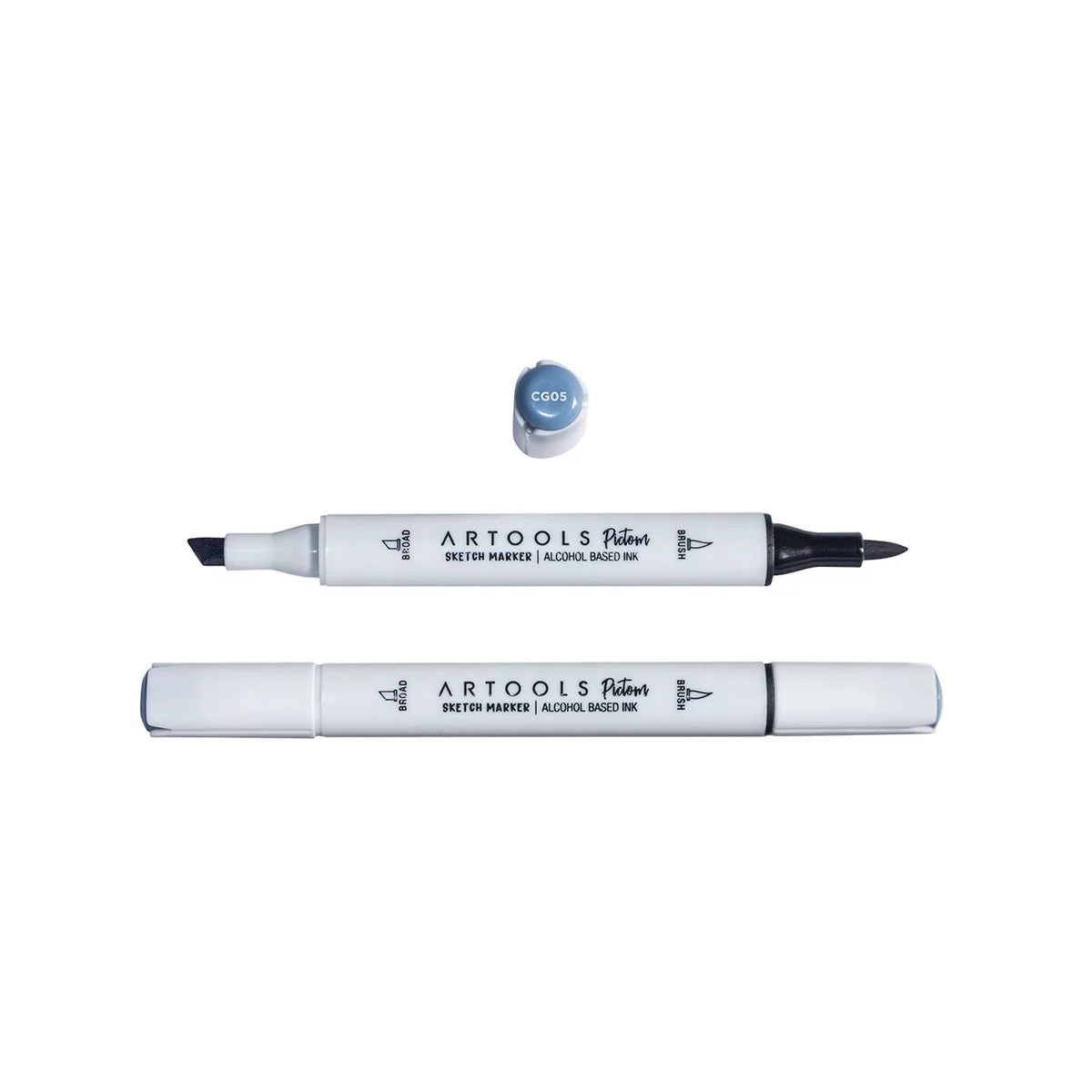 MARCADOR ARTOOLS PICTOM PONTA DUPLA COOL GRAY 5 (CG05)