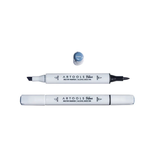 MARCADOR ARTOOLS PICTOM PONTA DUPLA COOL GRAY 5 (CG05)